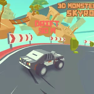 3D Monster Truck Skyroads unblocked online game