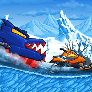 Car Eats Car Winter Adventure unblocked online game